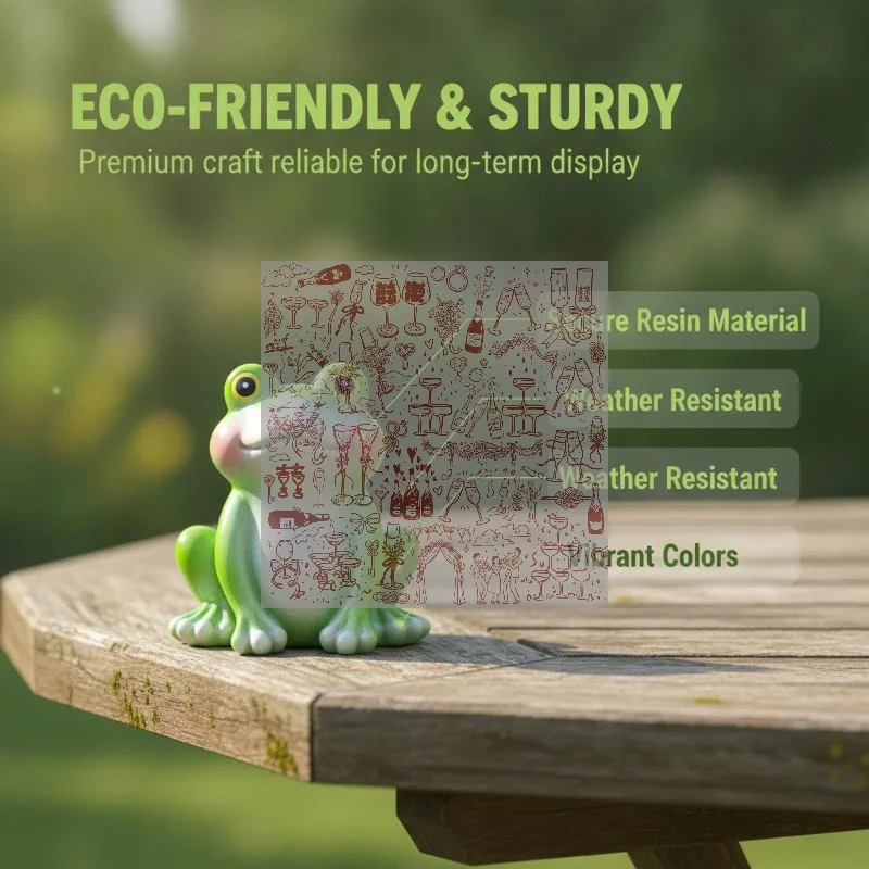 5Pcs Cute Mini Frog Figurine Lovely Cartoon Animal Statue Ornaments For DIY Micro Landscape Garden Terrarium Decoration
