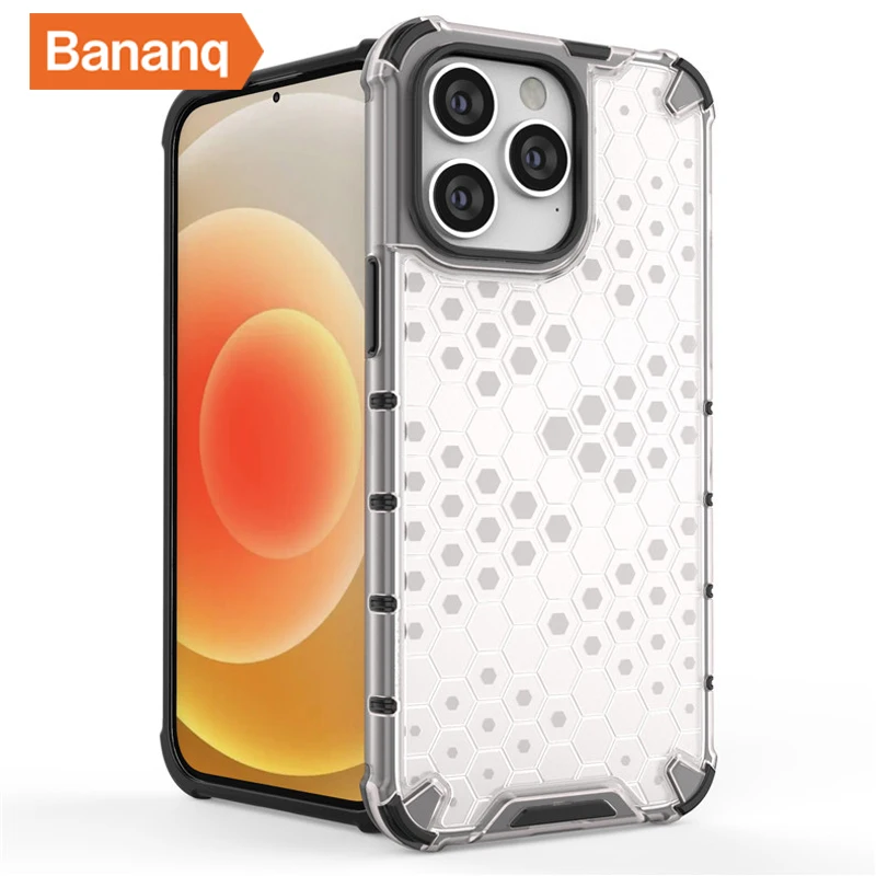 

Bananq Honeycomb Shockproof Transparent Case For iPhone 8 7 6 6s Plus SE2 Phone Accessories Back Cover For iPhone XS Max XR X