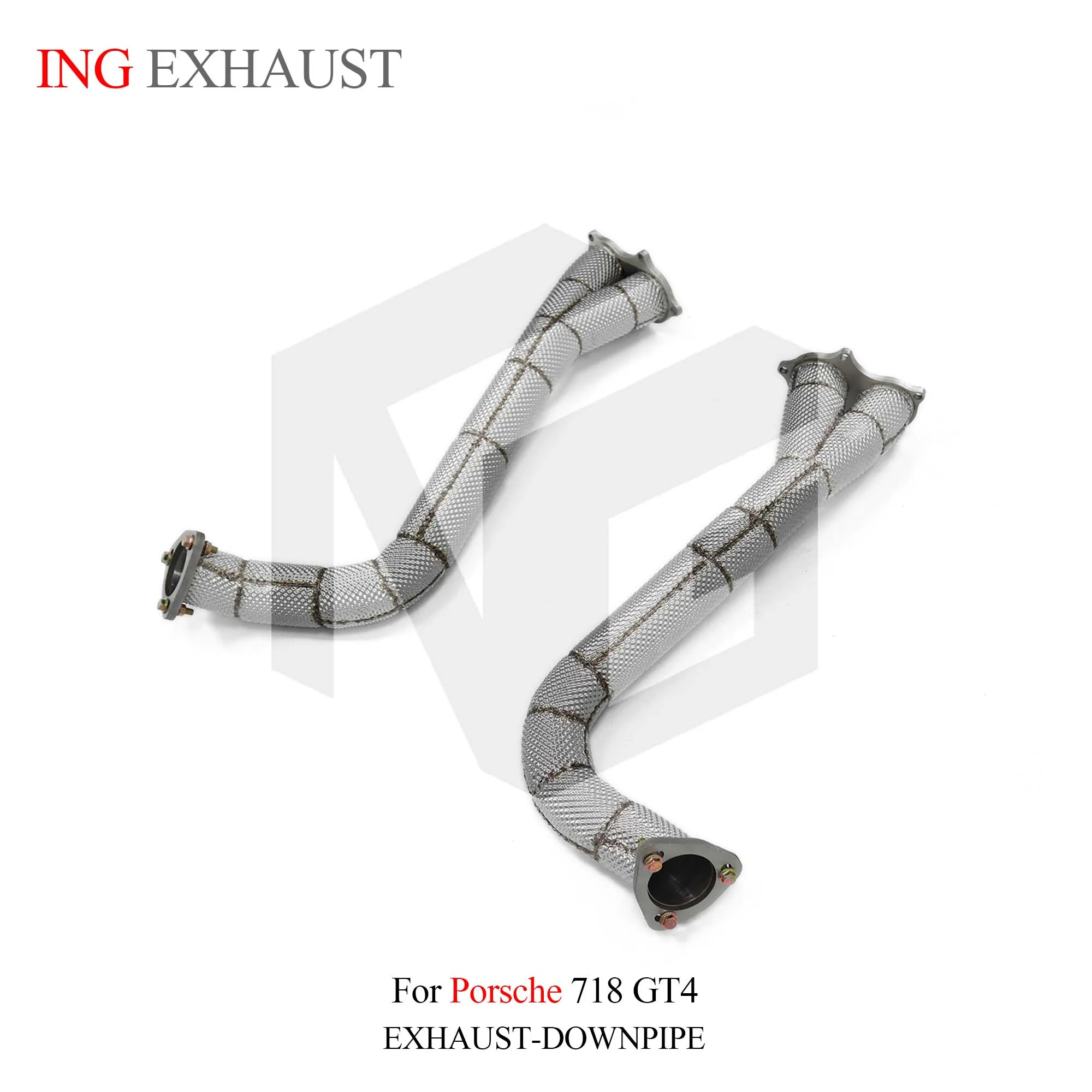 24-hour express delivery ING  Catalytics Downpipe for Porsche 718 GT4 4.0L SS304 Nozzler  Header Exhaust  System