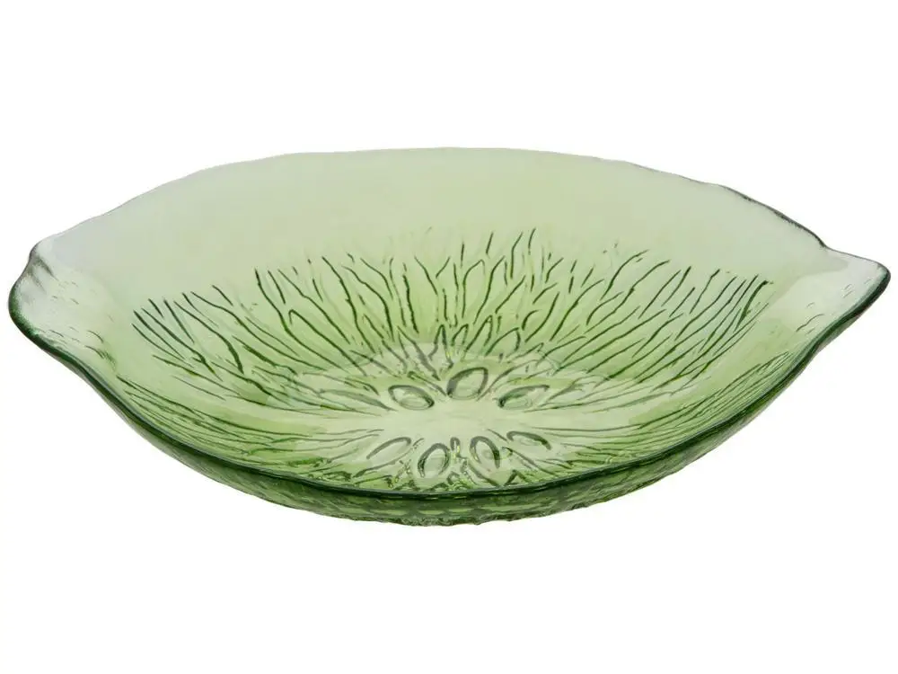 Nell Lemon Serving Background Oval Glass Dish