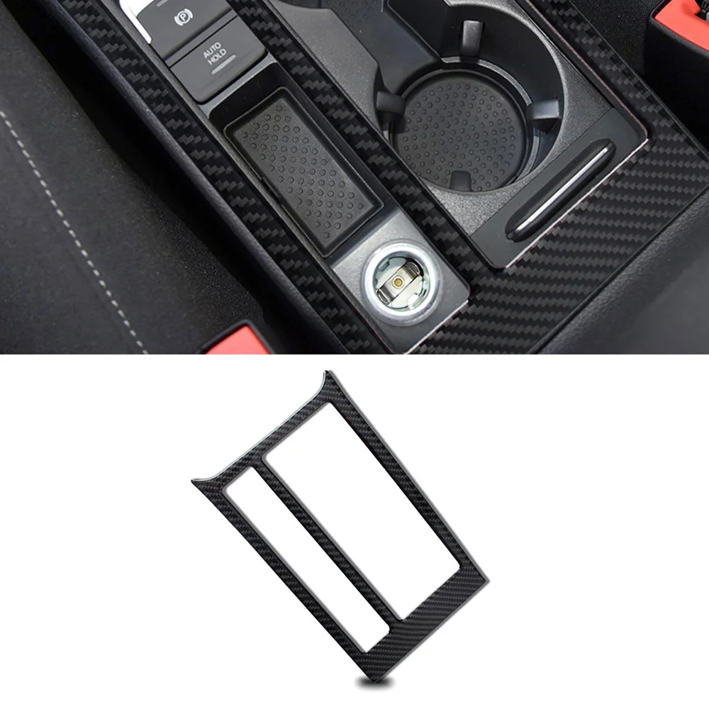

for Volkswagen VW Golf 7 2014-2020 Water Cup Holder Panel Decoration Trim Cover Sticker Car Interior Accessories Carbon Fiber