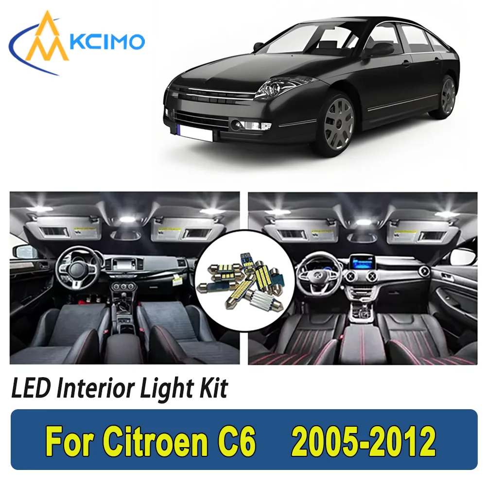 

New Light Bulb For Citroen C6 (2005-2012) Premium Bright LED Interior Dome Map Trunk Light Kit Car Led Lamps Canbus Car LED