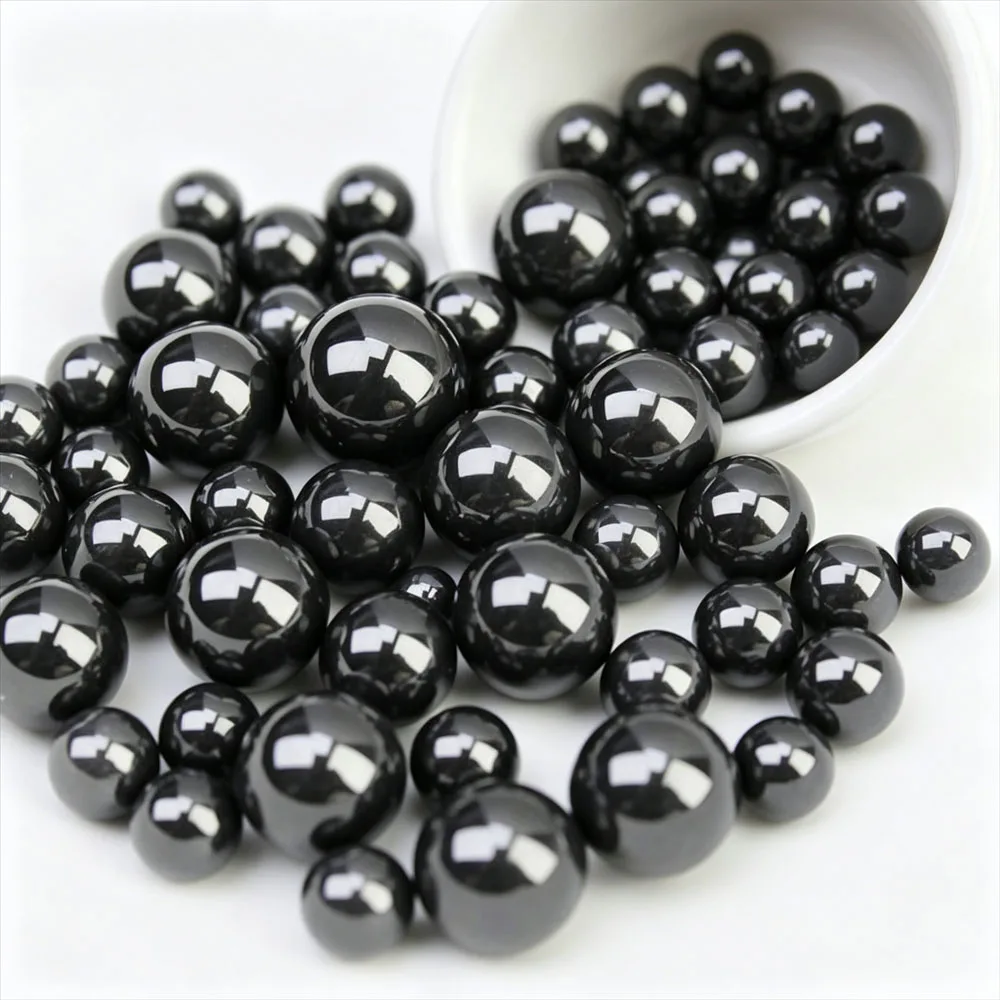 Black Silicon Nitride Ceramic Balls 0.8-28.575mm G5 Precision Solid Pump Balls Bearing Balls Grinding Media