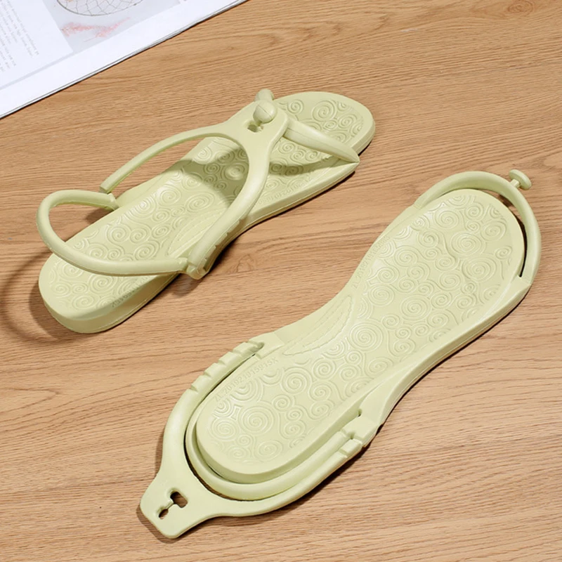 Summer Men Women Flip-flops Foldable Travel Hotel Shoes Couple Lightweight Beach Slippers Slides Home Outdoor Sandals view 5