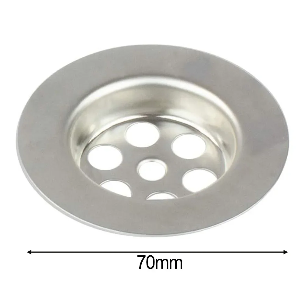 2pcs Bath Plug Hole Spare With Screw Stainless Steel Bath Plug Hole Spare For Residential Commercial Bathroom Hardware