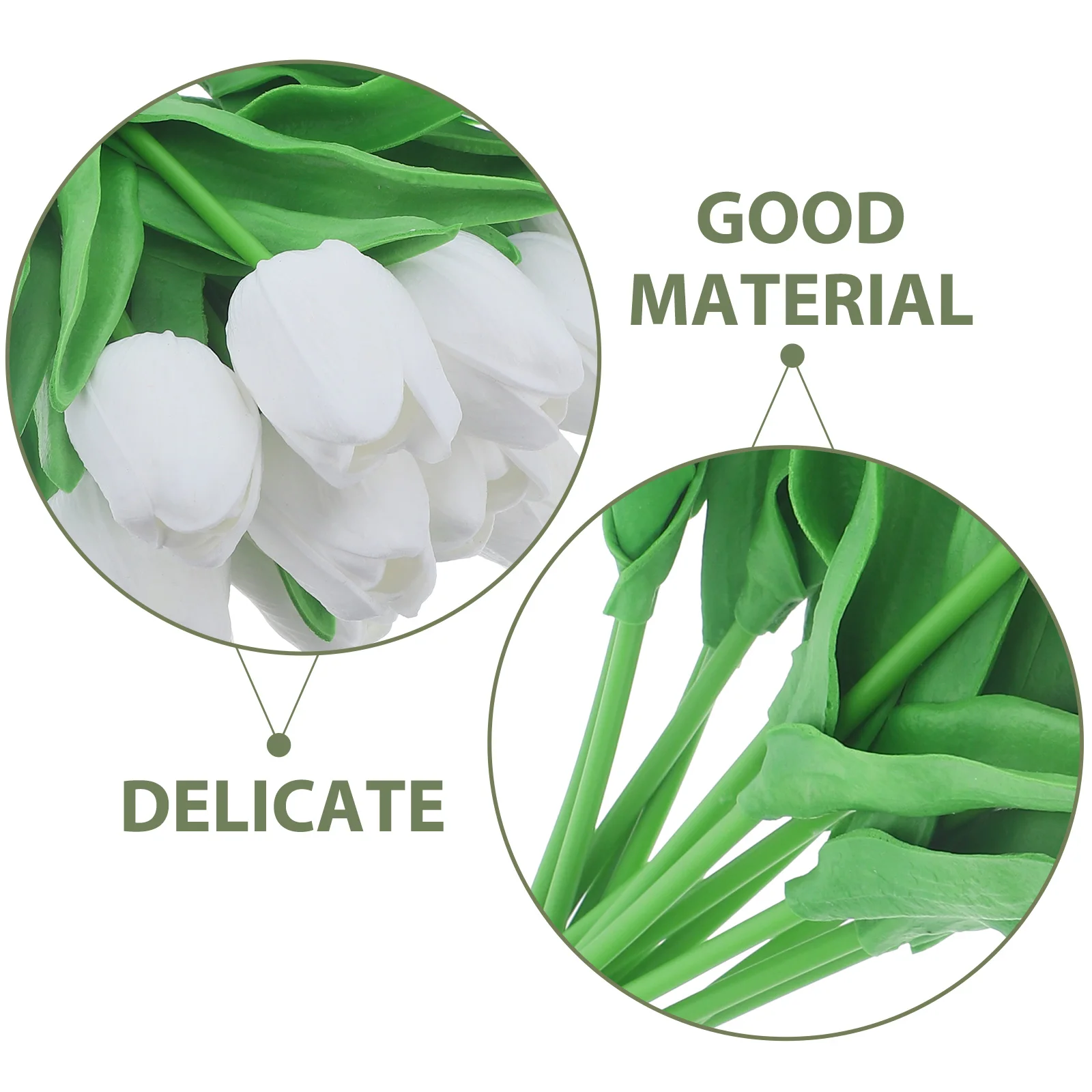 

15 Pcs Artificial Tulip Bouquet Fake Flower Decor Bridal Wedding Party Room Long Lasting Pu Flowers Household Arrangement