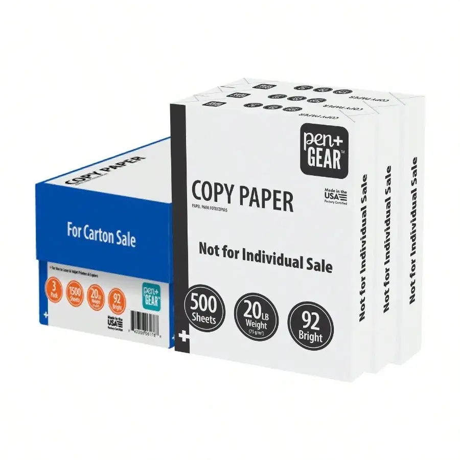 8.5x11" 92 Gloss Copy Paper White 20lb, High Brightness Printer Paper for Flyers & Presentations, Premium Office Paper