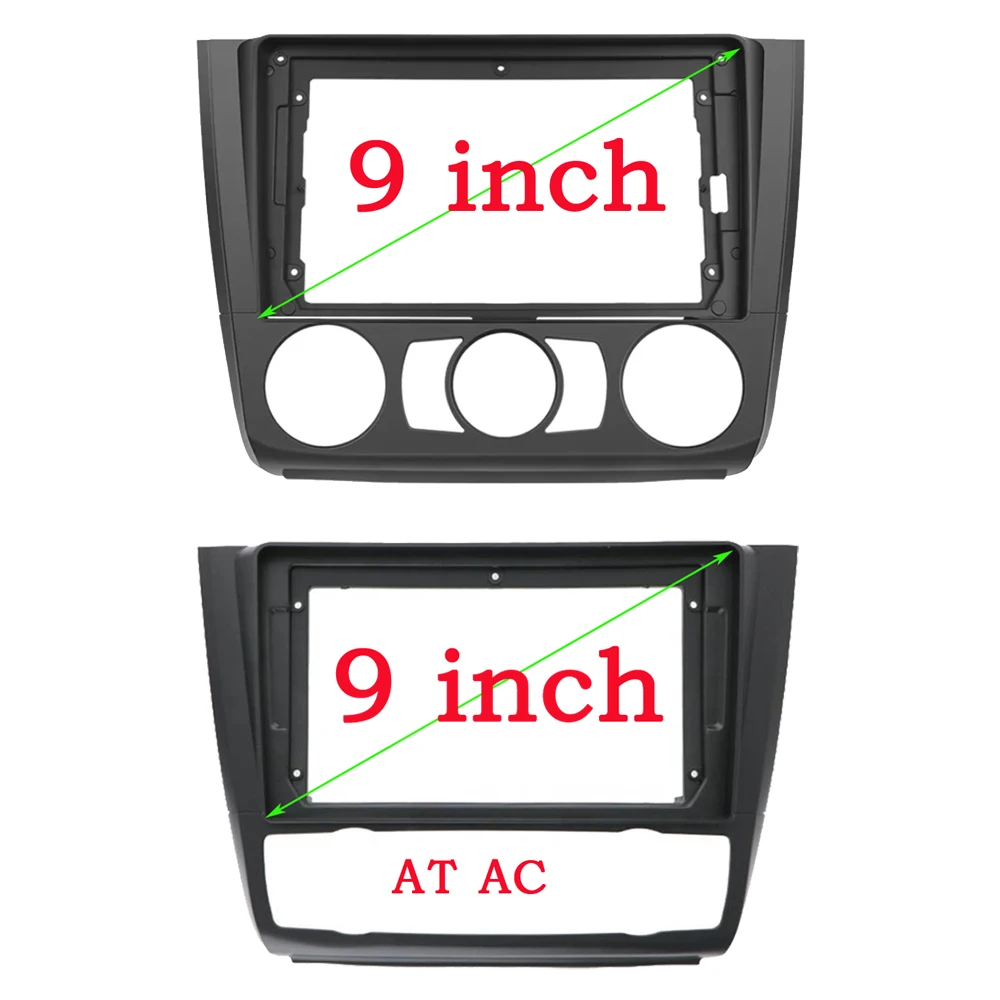 

Car DVD Frame Audio Fitting Adaptor Dash Trim Kits Facia Panel 9 inch For BMW 1 Series E88 E82 E81 E87 2004-2011 Radio Player