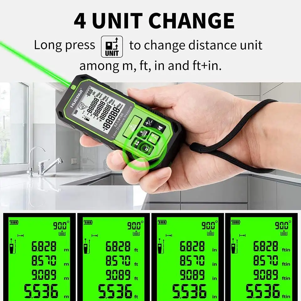 2026 Huepar S2-LM60 Laser Measuring Distance Meter Tools Lcd Screen Display