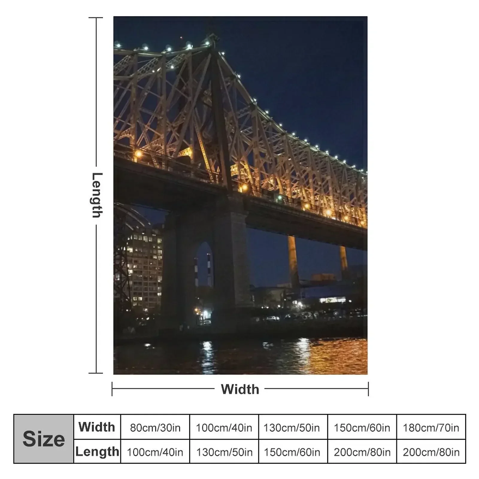 New Queensboro Bridge - Night Sence Throw Blanket bed plaid Stuffeds Bed linens Decorative Sofa Plaid Blankets