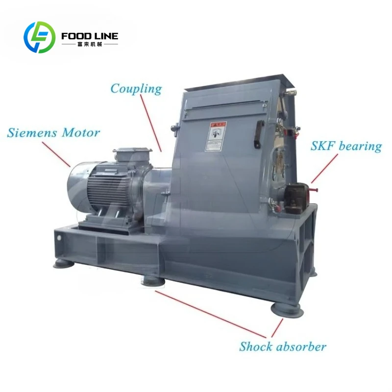 Customized Water Drop Hammer Mill 1-20 Ton Per Hour Corn Grain Crushing Machine for Animal Feed Mill