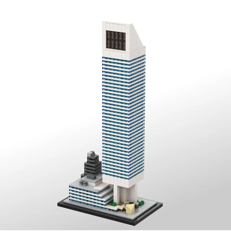 Architectural Building Block Set - 1:800 Scale Skyscraper Model - 1110 Pieces - Creative Gift for Architecture Fans