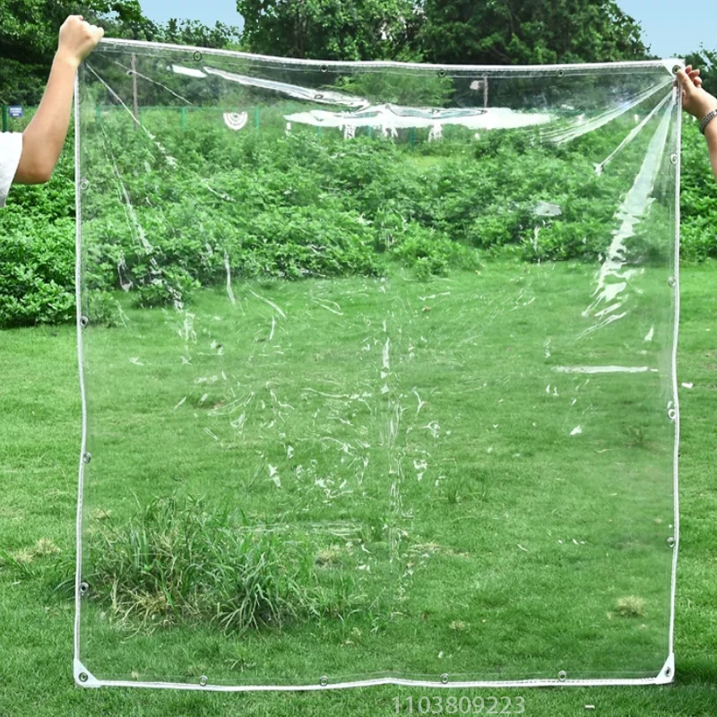 Verstärkte PVC-Winddichte Transparente Wasserdichte Abdeckplane für Terrasse Sukkulenten-Pflanzenisolierung Schneeschutz