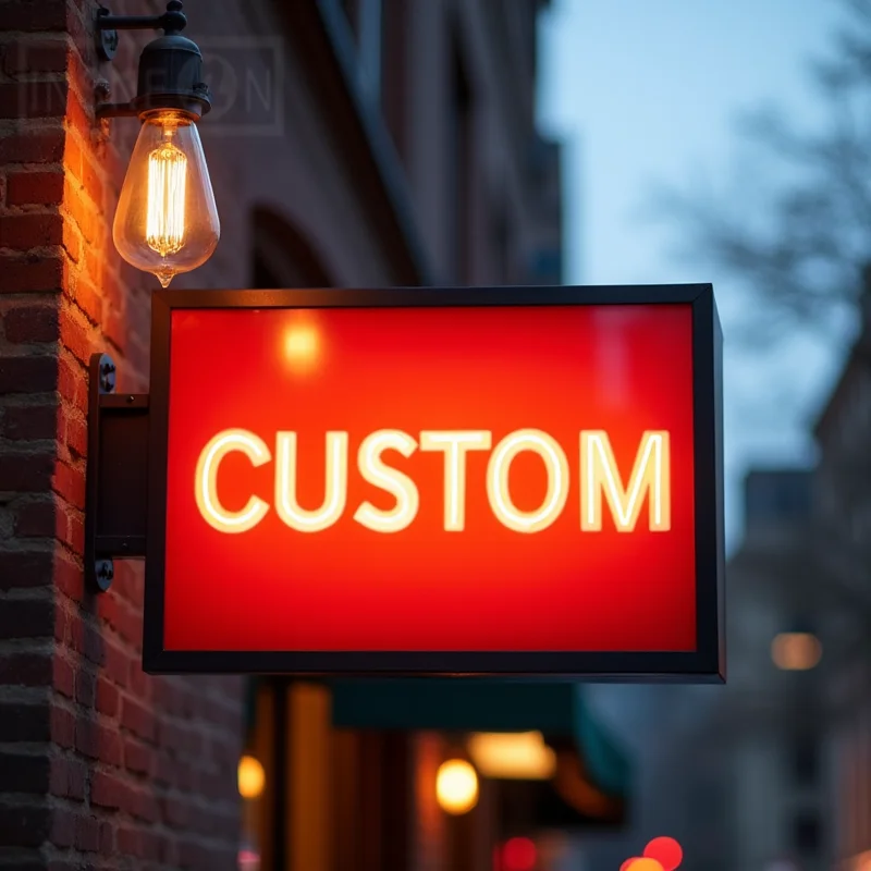 Custom Waterproof LED Light Box for Outdoor Business Signage Durable Acrylic Double Sided Storefront Sign with Wall Mounting Kit