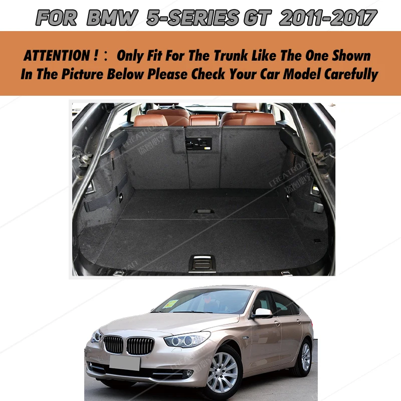 Auto Full Coverage Trunk Mat For BMW 5 series GT F07 2011-2017 16 15 14 13 12 Car Boot Cover Pad Interior Protector Accessories