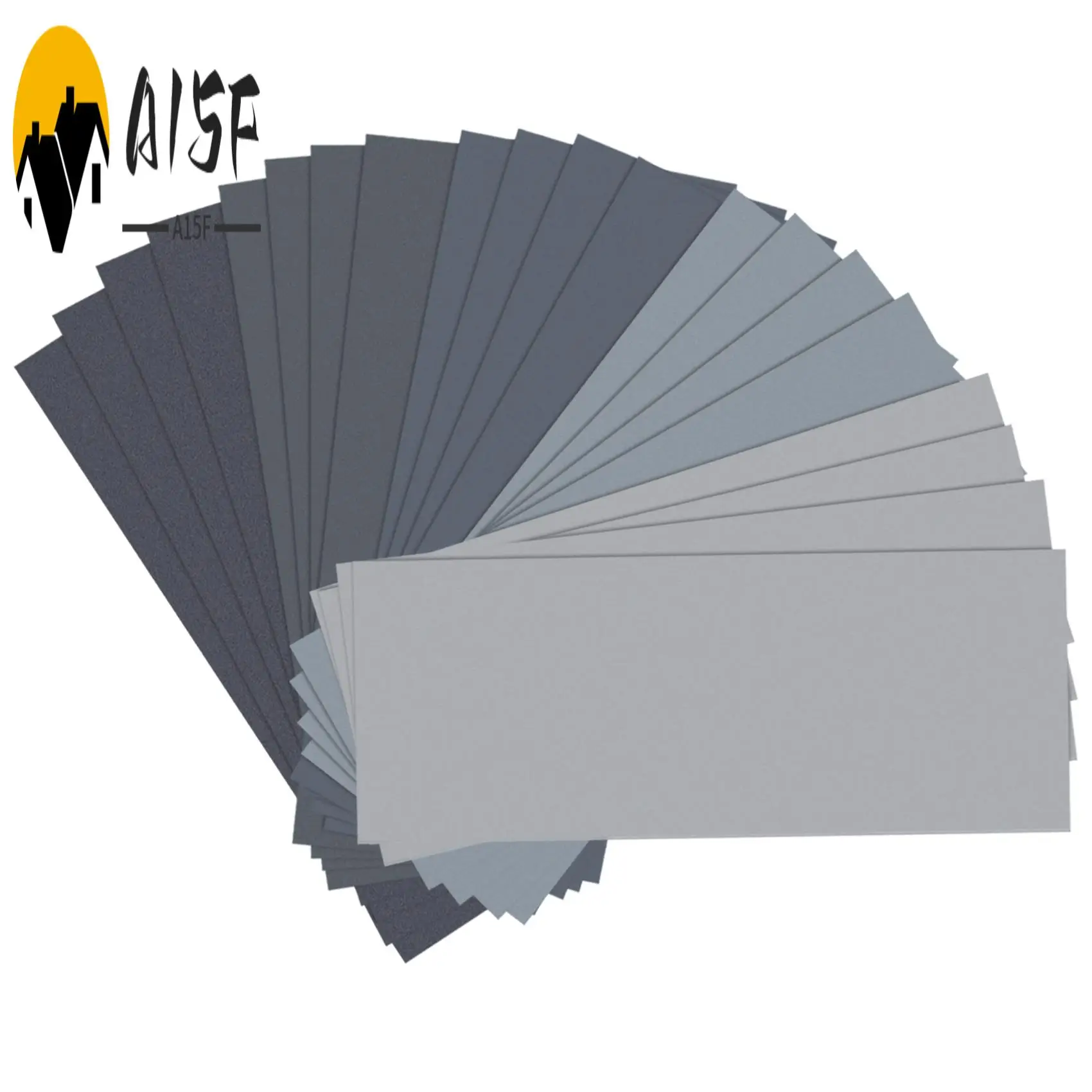 A15F-20Pcs Wet Dry Sandpaper, High Grit 1000/2000/3000/5000/7000 Sandpaper Sheets Assortment For Wood Metal Polishing Automotive