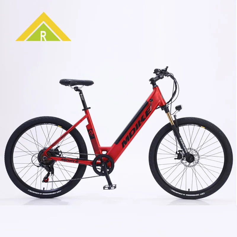 

36Vsimple electric bicycle shock absorption variable speed mountain lithium electric moped oil brake built-in battery bicycle