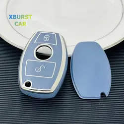 2 Buttons TPU Car Key Cover Case Fob Shell For Mercedes Benz A B R G Class GLK GLA Cla A180 A200 A260 A AMG W204 W251 W463 W176