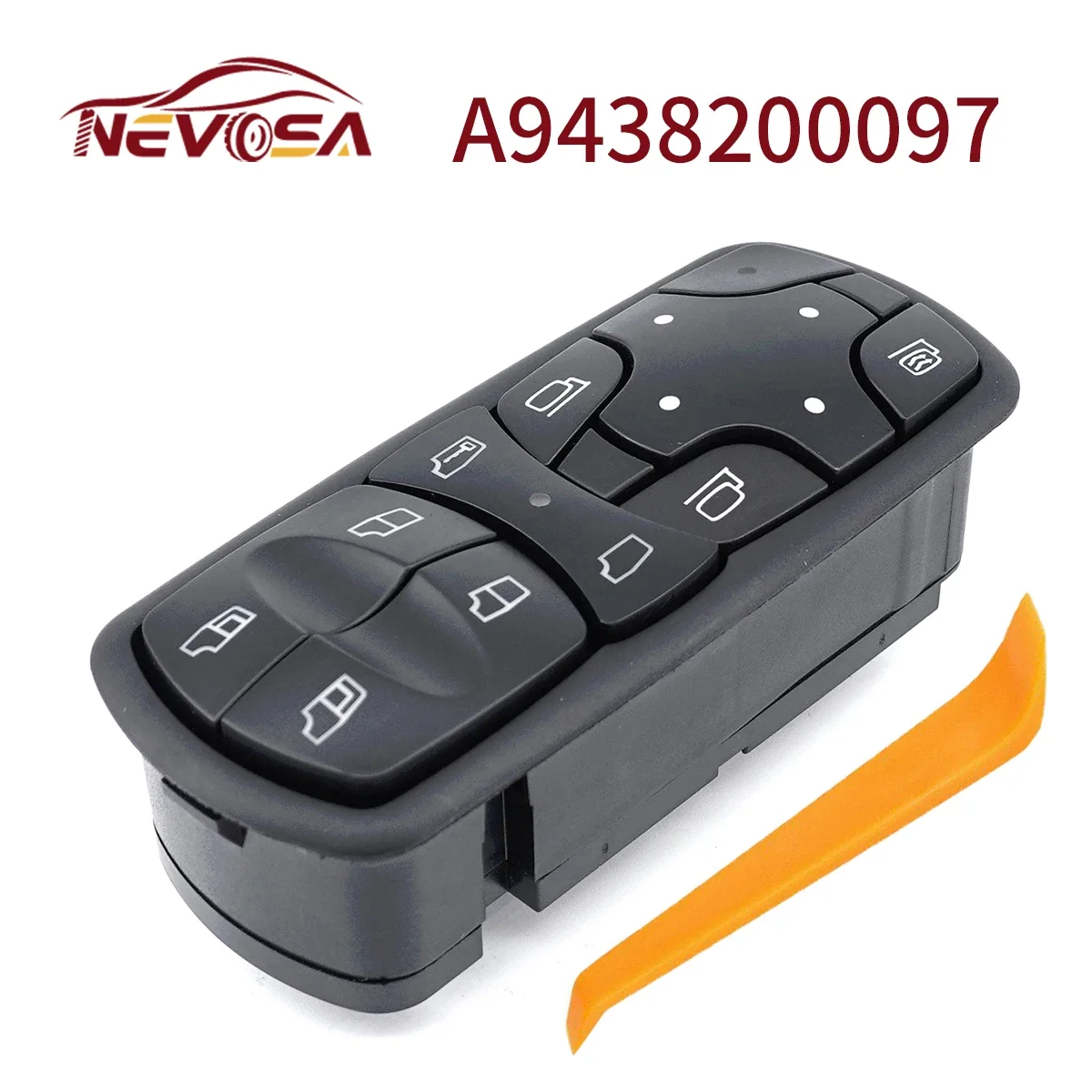 NEVOSA For Mercedes Benz Actros MP1 MP2 Power Window Lifter Switch A9438200197 A9438200097 Control Glass Button