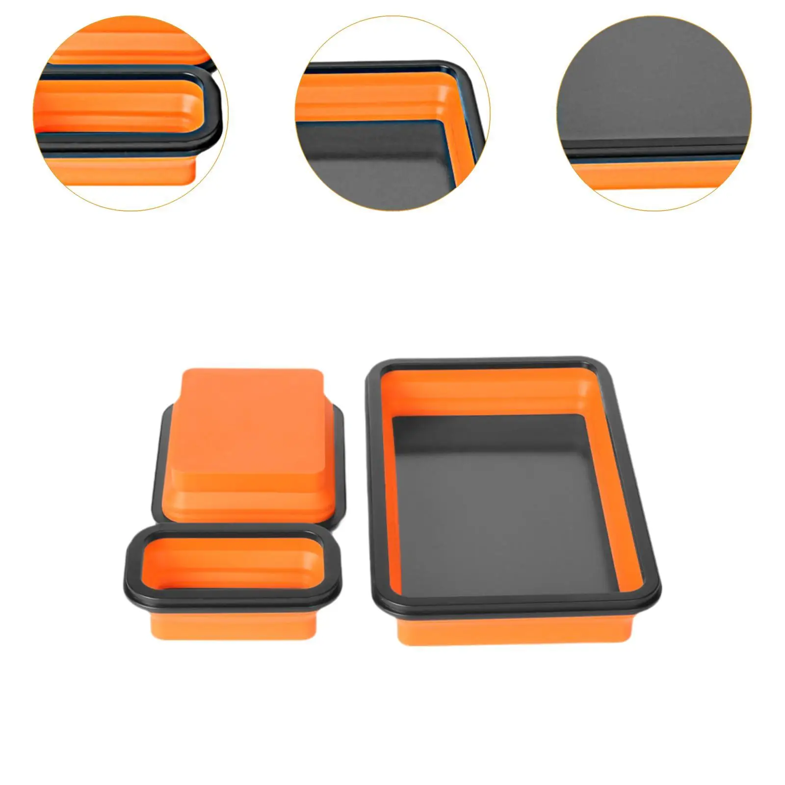 صينية أجزاء مغناطيسية قابلة للطي، منظم عملي لملحقات صواميل البراغي