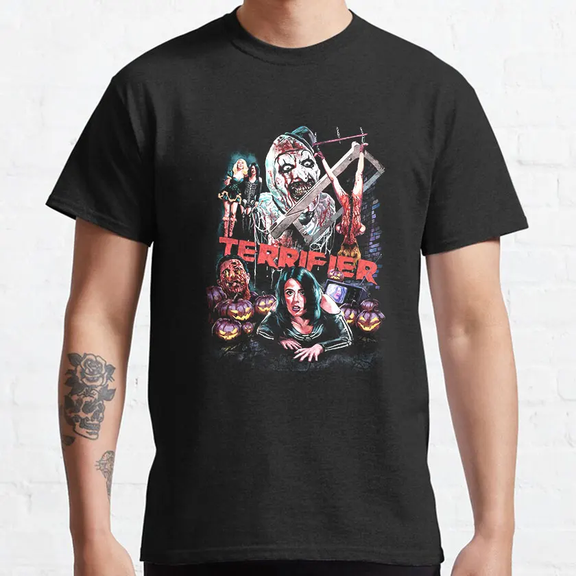 

More Then Awesome Terrifier Movie Horror Art The Clown scary film For Halloween gift printed T-Shirt for men plus size clothing