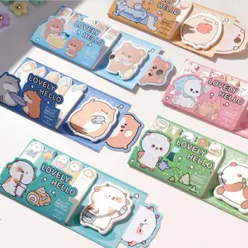 Yenilik Hamster domuz Panda Memo Pad yapışkan notlar Memo dizüstü kırtasiye okul malzemeleri Kawaii kırtasiye sevimli yapışkan notlar