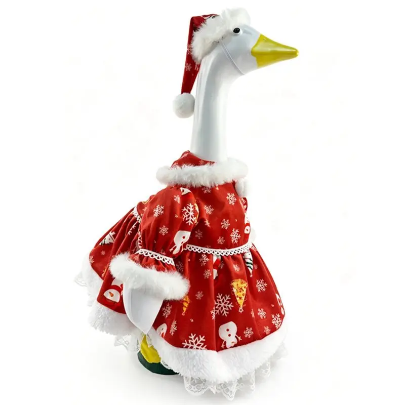 TKOH-Christmas Goose Outfit Dress Goose Costume For Outdoor Decor For 23