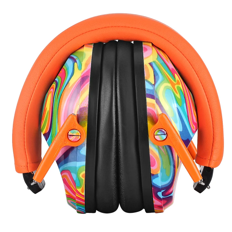 PROHEAR Cartoon Print Earmuffs Black Ear Protection Hearing Protection Passive Noise Reduction Toddlers Ear Muffs Holiday Gift