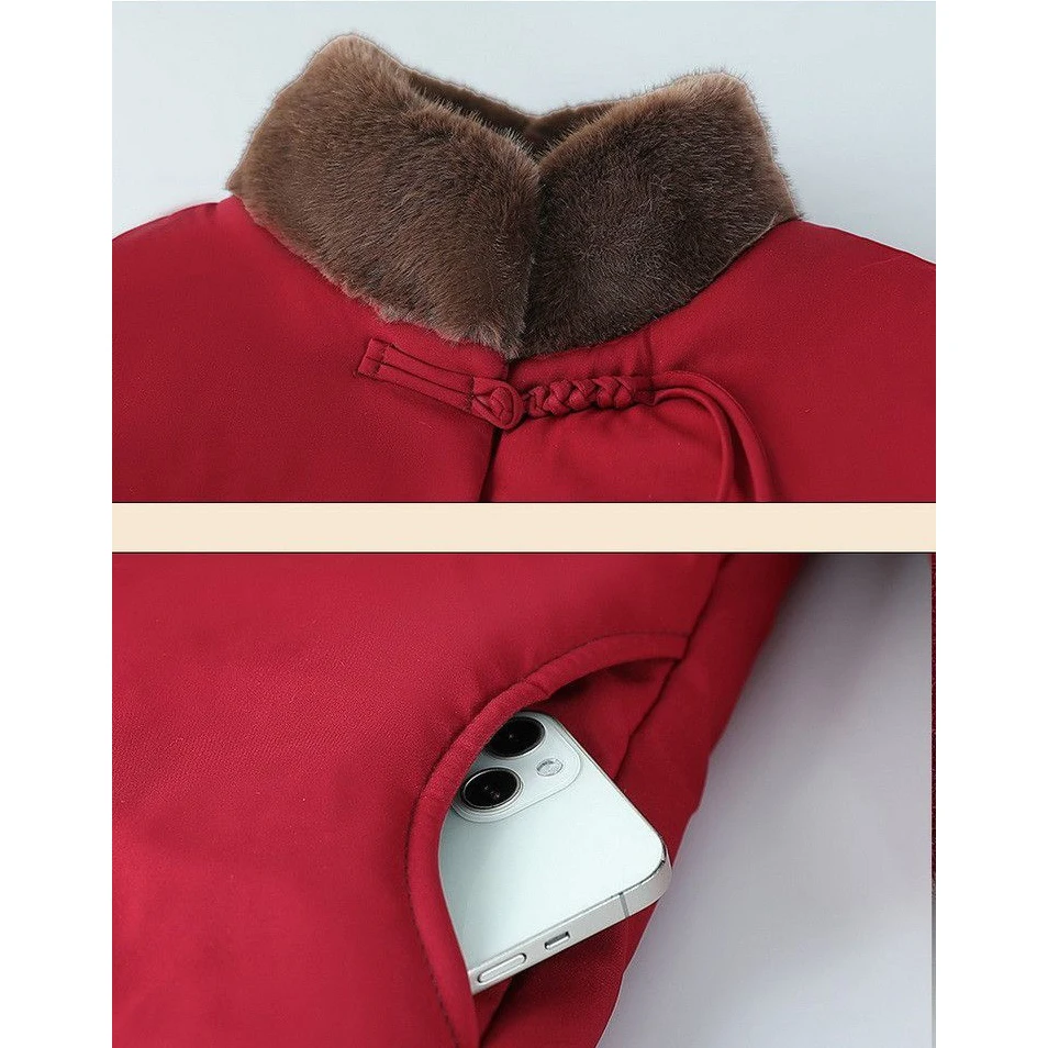 Manteau en coton pour femme, pardessus en velours, épais et chaud, grande taille, ample et Chic, nouvelle collection hiver 2026