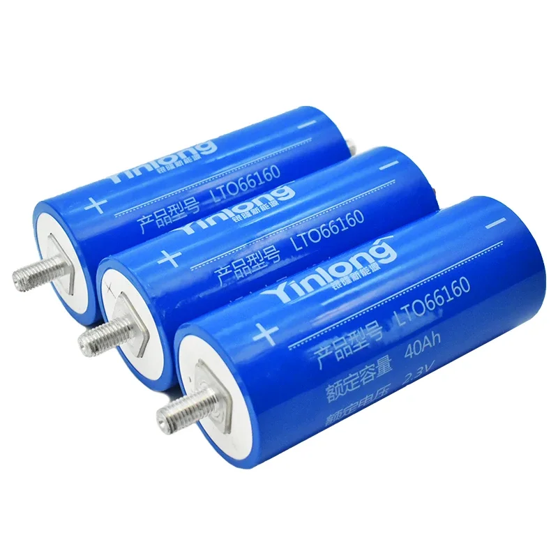 100% Original Real Capacity Yinlong 66160 2.3 V 40Ah Lithium Titanium Battery LTO Cell for Car Audio Solar Energy Syste