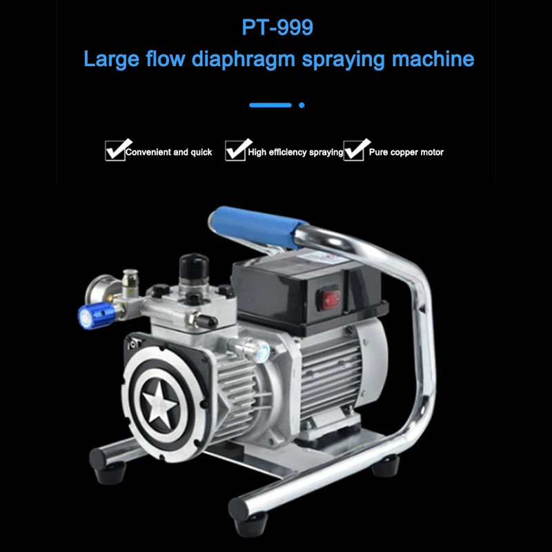 PT999 High Pressure Airless Painting Machine Multifunction Electric Sprayer Indoor & Outdoor Wall Coating Paint Latex Spray 220V