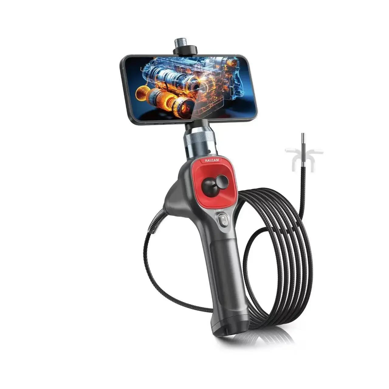 360-degree Rotating Camera  Endoscope 6mm 1080P Full High-definition Endoscope Industrial Inspection Visual Probe