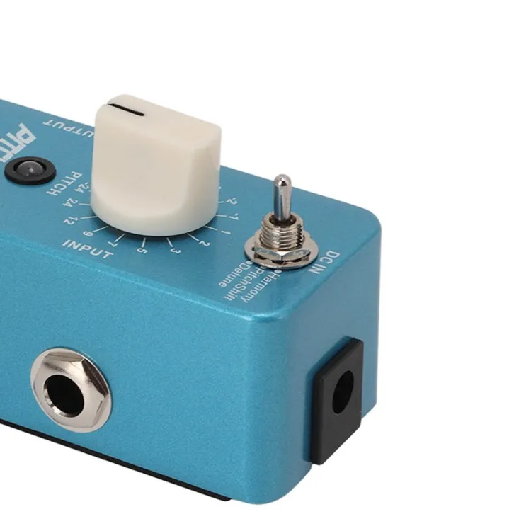 دواسة جيتار Hooqu تبديل دواسات تأثير ريفيرب المعدنية الزرقاء مع 3 أوضاع نقية مباشرة من خلال التصميم