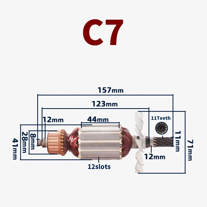 Serra circular de rotor for Hitachi C7 for Reach 5617 Rotor 7 inch 185 7/10/11 peças da serra circular de dentes