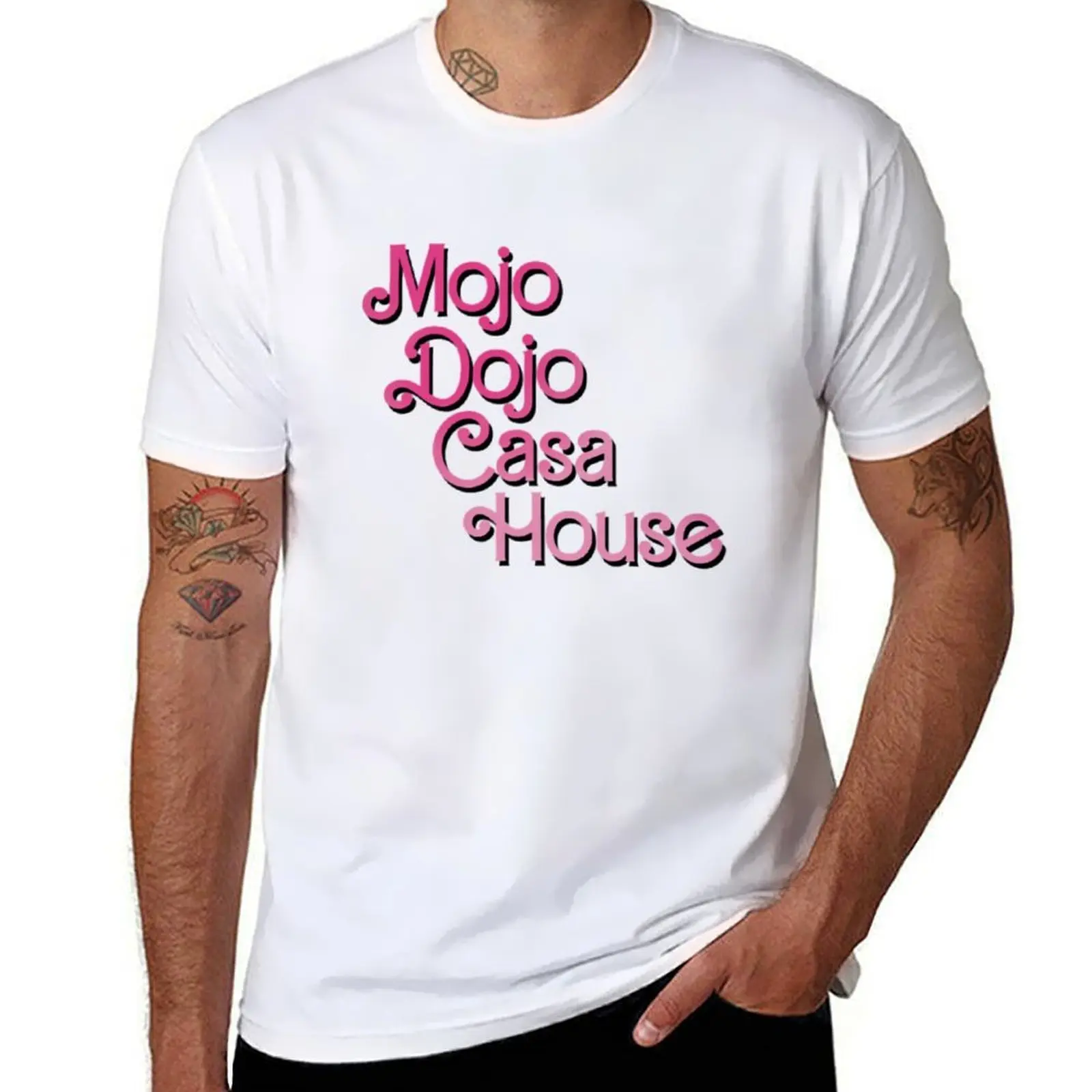 

Mojo Dojo Casa House Pink T-Shirt man t shirts high quality luxury brand man t shirt luxury T-Shirt