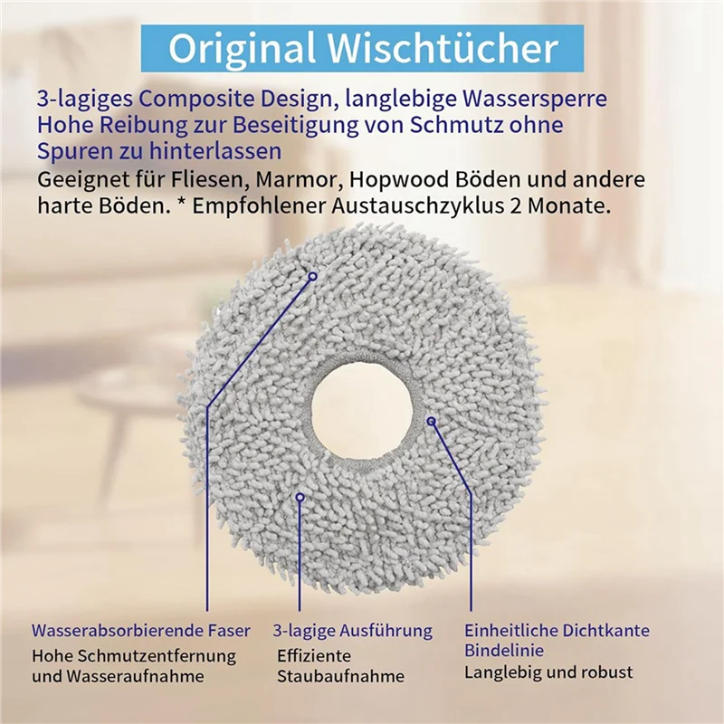 BAAN-2Set كيس غبار الممسحة لـ Ecovacs Deebot X2 / X2 Omni / X2 Pro / DEX86 إكسسوارات قطع الغيار