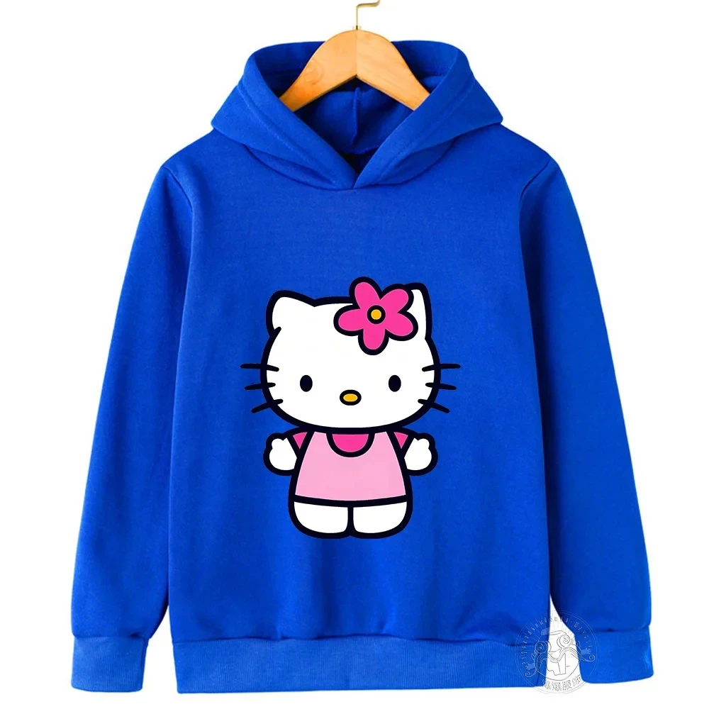 Hello Kitty Children\'s Sweatshirt, casual sweater for boys and girls, Kawaii Street Fashion Coat, ages 3-14