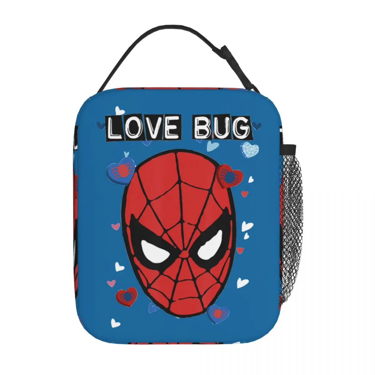 Spider Dudes Love Bug Insulated Lunch Bag Leakproof Spiderman Reusable Thermal Bag Tote Lunch Box Office Outdoor Bento Pouch