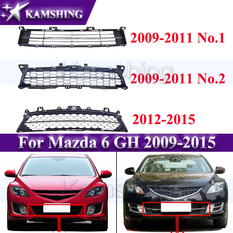 

Нижняя решетка переднего бампера Kamshing, маска радиатора для Mazda 6 GH 2009-2015, гоночные грили