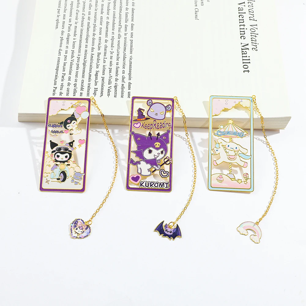 Sanrio Series Bookmarks Metal Kurome Bookmarks Birthday Gift for Daughter Valentine's Day Gift for Wife