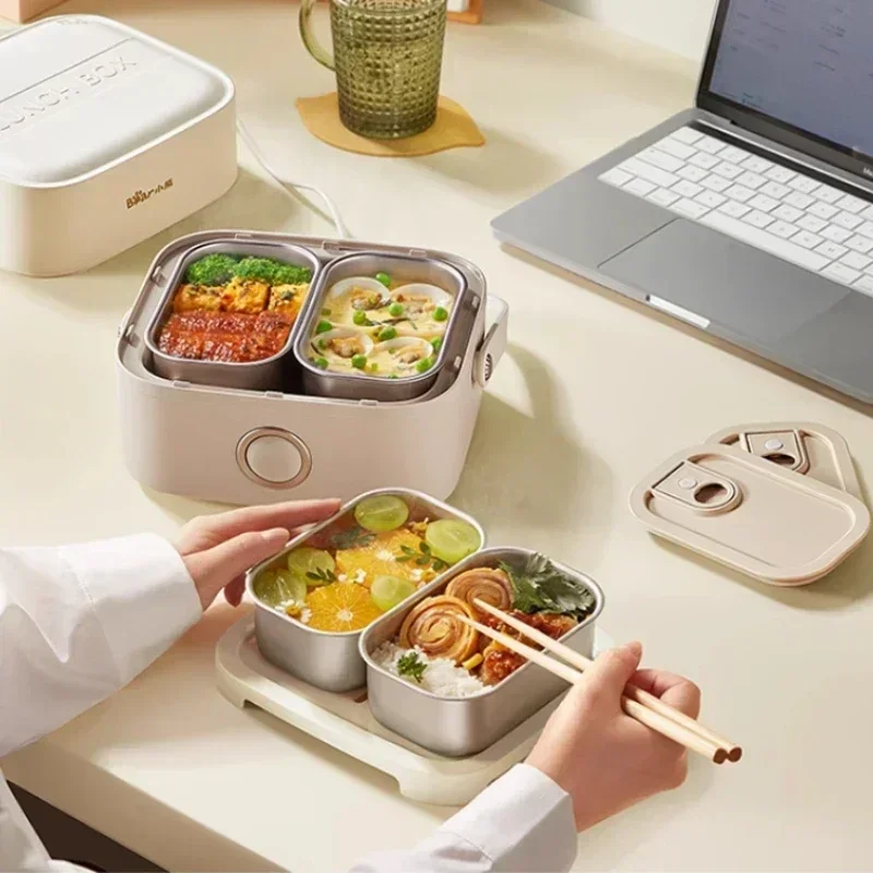 new style 304 stainless steel Electric lunch box for office workers, self-heating and heat preservation lunch box for adults