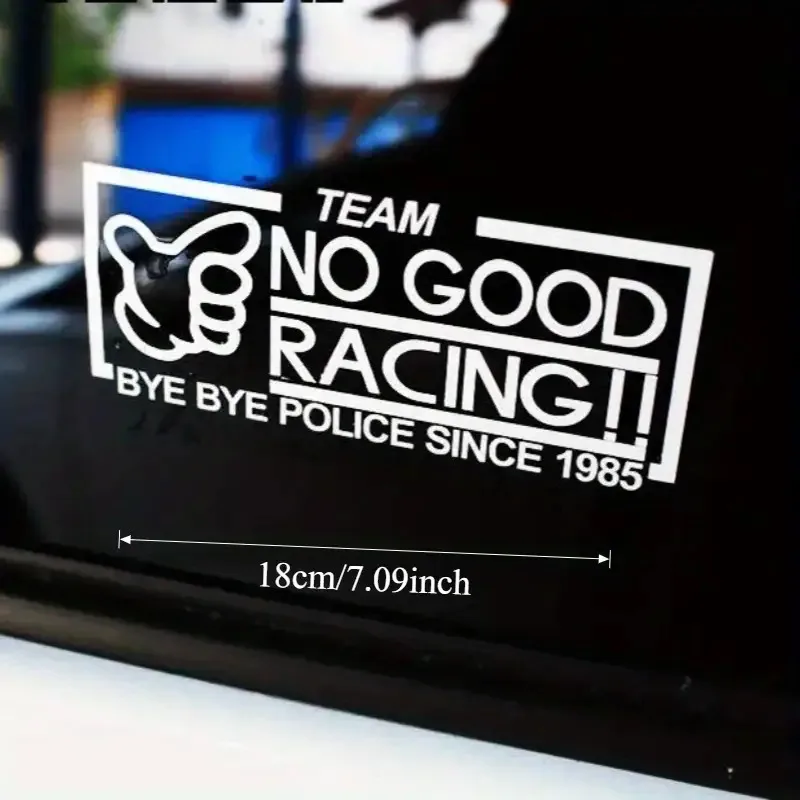 

1PC Team No Good Racing Decal, "Since 1985" Sticker, Waterproof Vinyl for Car Window, Stylish Auto Racing Accessory