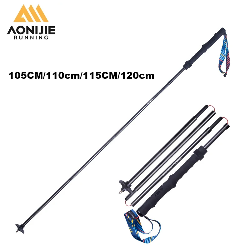 

AONIJIE E4204 Walking Stick Carbon Fiber Canes Ultralight Folding Camping Hiking Trekking poles Mountaineering Climbing Stick