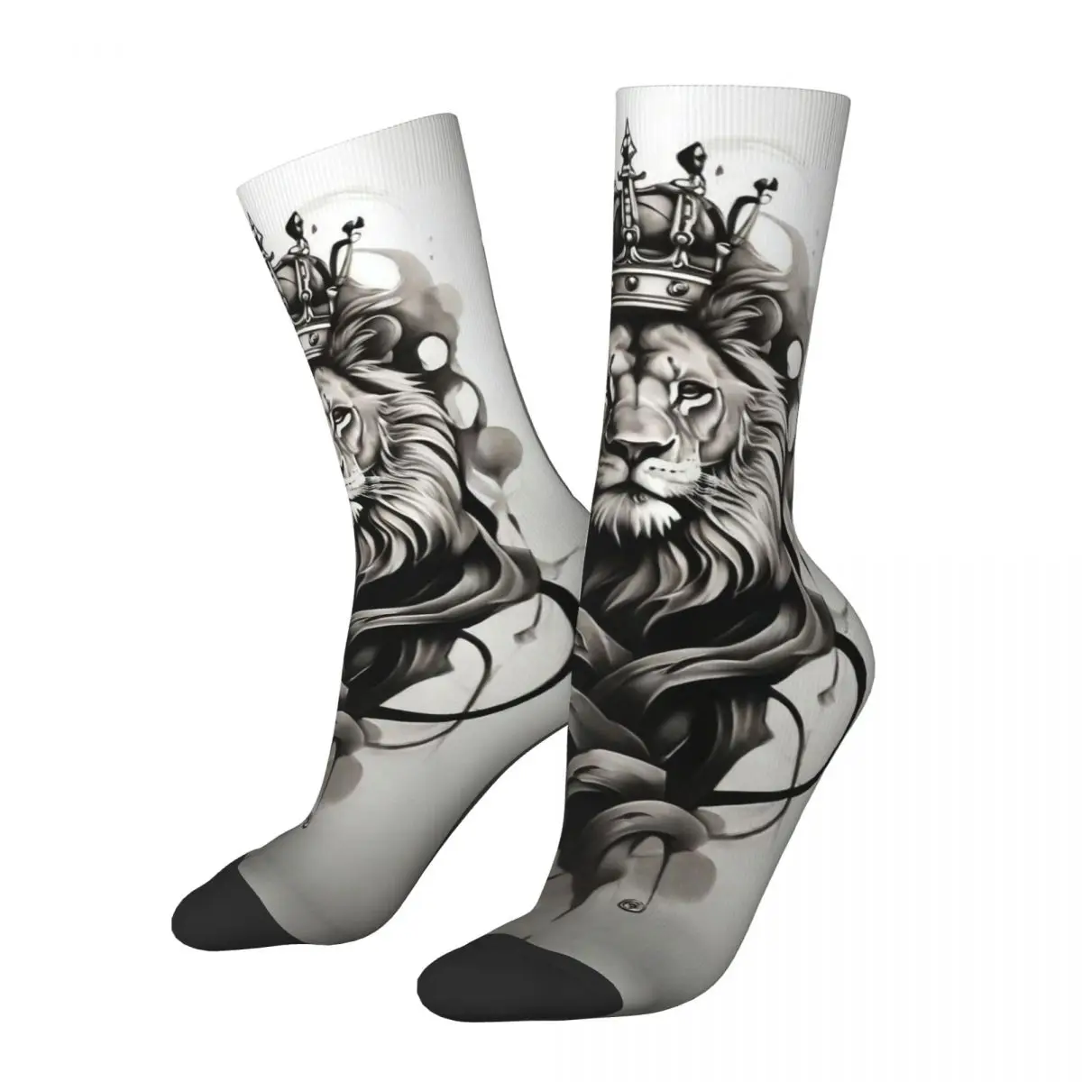 Calcetines de animales geniales, leones, tigres, gorilas, impresión hermosa de ocio, adecuado para todas las estaciones, regalos de vestir para hombres y mujeres