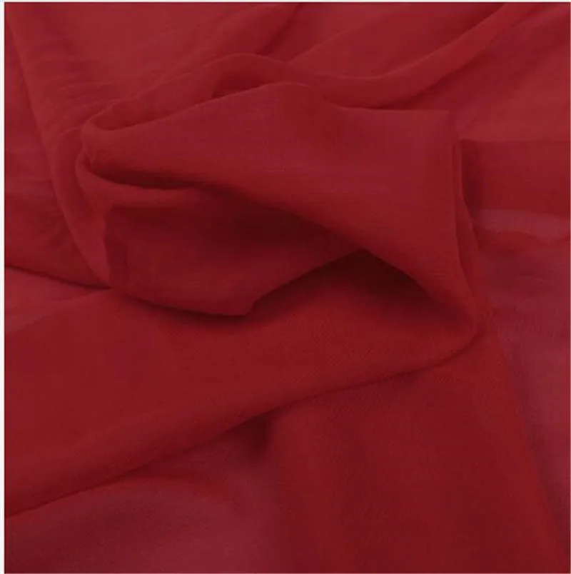 size 1*1.5 meter width Chiffon fabric soft fabric for chiffon dress blouse skite wedding fabric DIY 1 meter/lot