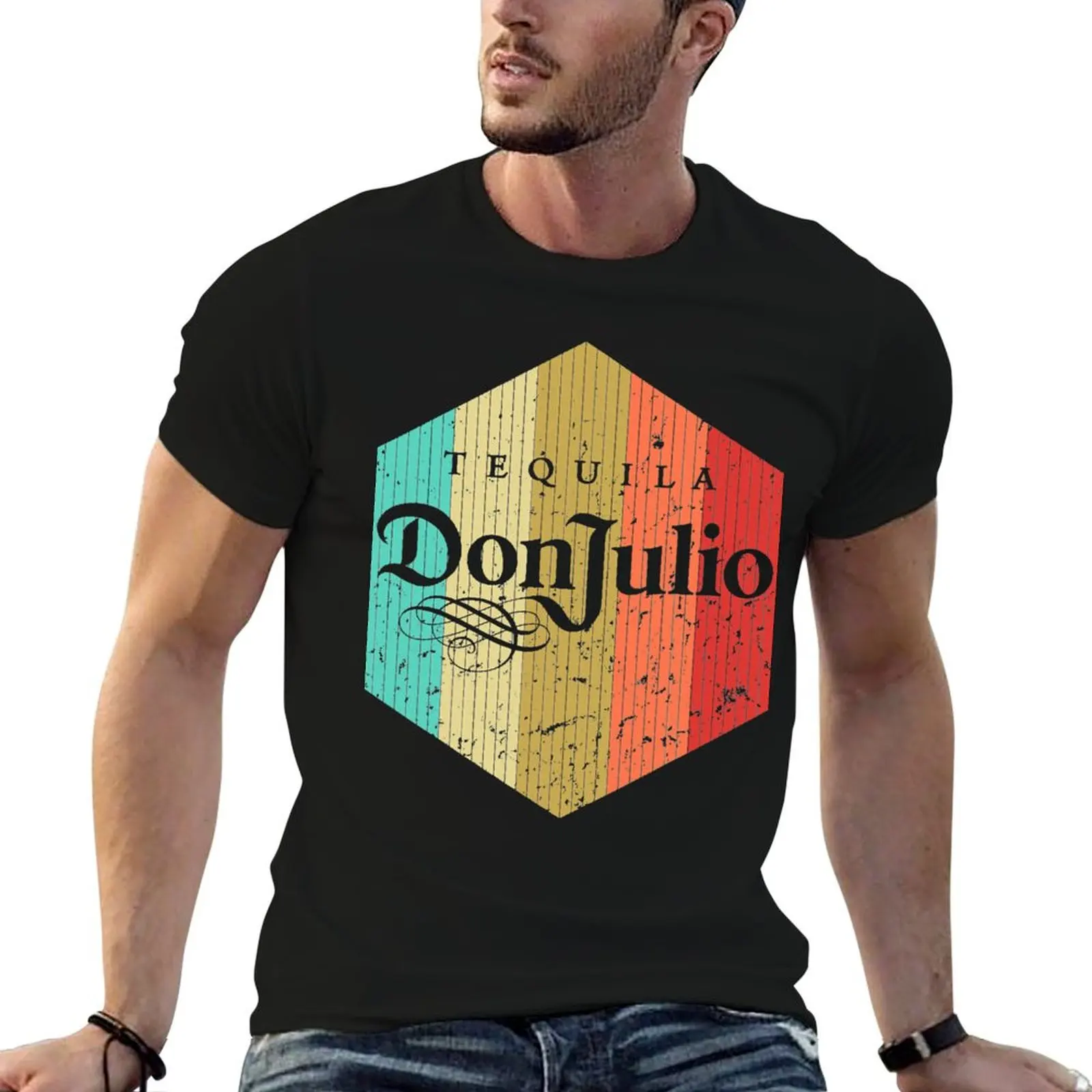 Camiseta Vintage Tequila Don-Julio Love, camisetas divertidas de algodón para hombre, camisetas de algodón para hombre, camiseta suave de algodón