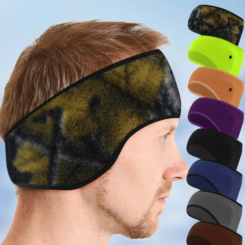 Winter Outdoor Cycling Earmuffs With Explosion-Proof  Windproof Headband Polar Fleece Protect Ears Solid Color Warm Earmuffs