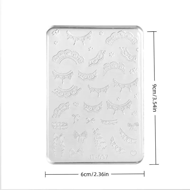 Molde de silicona para decoración de uñas de encaje francés, línea Simple, molde de silicona reutilizable, sello para decoración de uñas, herramienta hecha a mano Diy para decoración de uñas