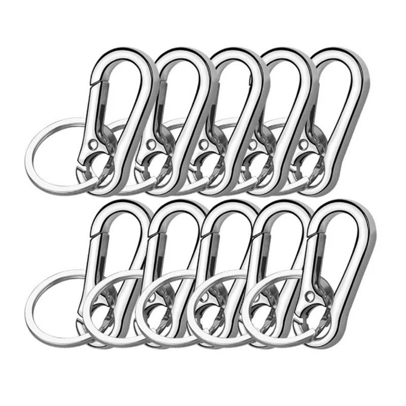 Alloy Carabiners Clips Keychain Hook Buckle Single Loop Indoor Outdoor Tools for Backpack Camping Hiking