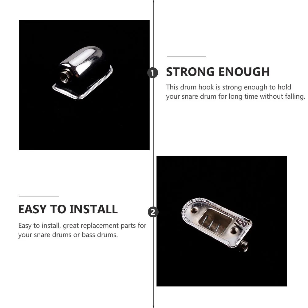 

2 Pcs Snake Drum Set Snare Single-end Lug Metal Connector Component Iron Parts Claw Hook